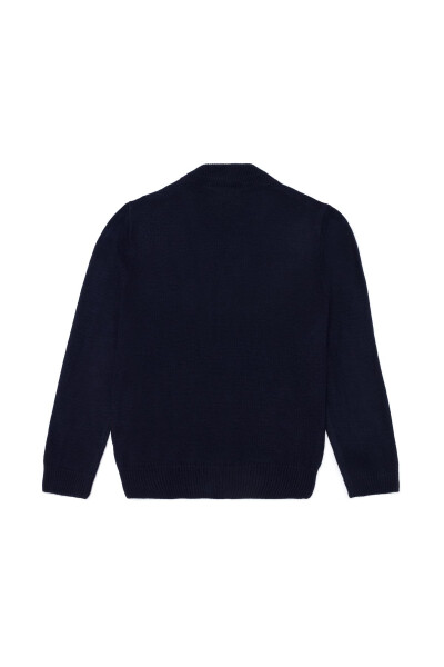 Boys' Navy V-Neck Knit Cardigan 50253375-VR033 - 8