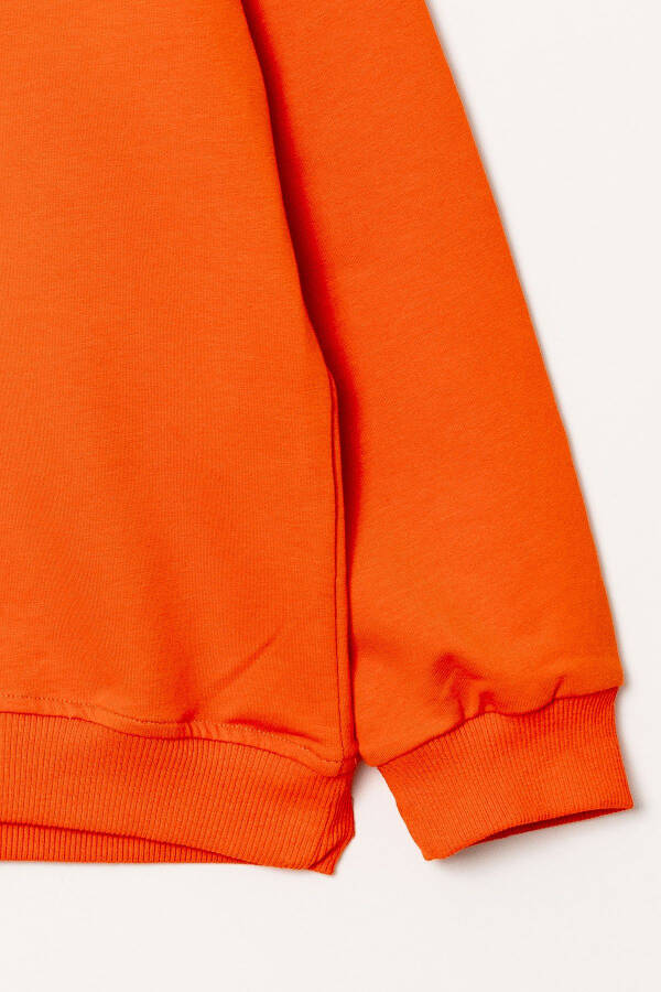 Boy's Orange Crew Neck Basic Sweatshirt - 3535-11 - 3