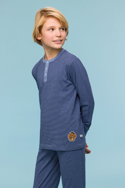 Boys' Pajama-pld - 904-Striped Blue (2-8 Years) - 11