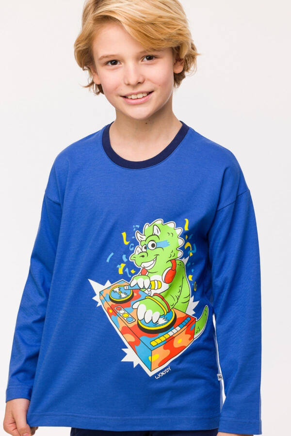 Boys' Pajama-Plu - 875-Blue, Ages 10-16 - 17