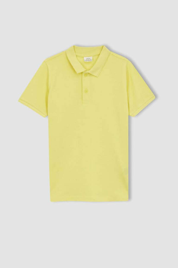 Boys' Piqué Short Sleeve Polo Shirt Light Yellow - 6