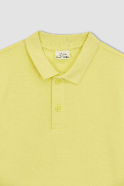 Boys' Piqué Short Sleeve Polo Shirt Light Yellow - 7