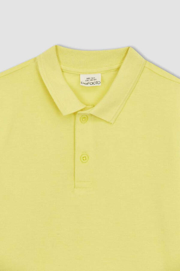 Boys' Piqué Short Sleeve Polo Shirt Light Yellow - 7