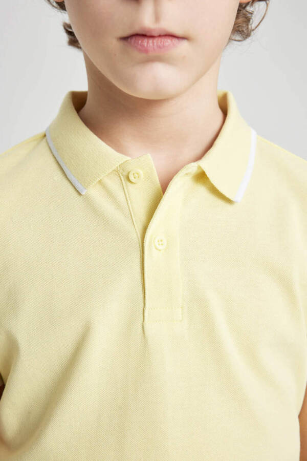 Boys' Piqué Short Sleeve Polo T-Shirt Yellow - 5