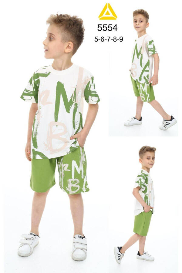 Boys Printed Shorts Set 5554-Y - 4