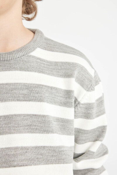 Boys' Striped Bike Neck Sweater C9656A824AU - 4