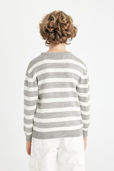 Boys' Striped Bike Neck Sweater C9656A824AU - 5