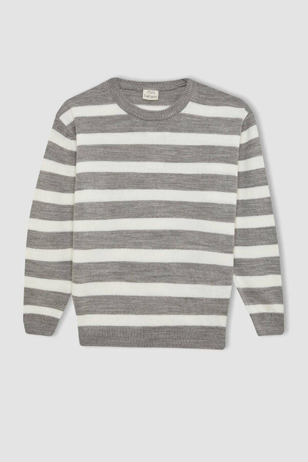 Boys' Striped Bike Neck Sweater C9656A824AU - 6