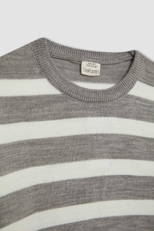 Boys' Striped Bike Neck Sweater C9656A824AU - 7