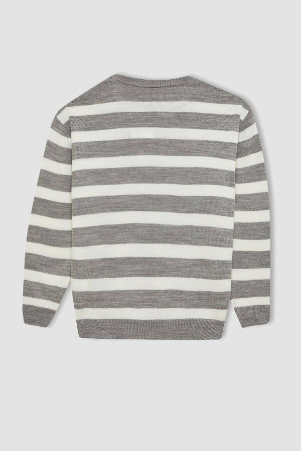 Boys' Striped Bike Neck Sweater C9656A824AU - 8