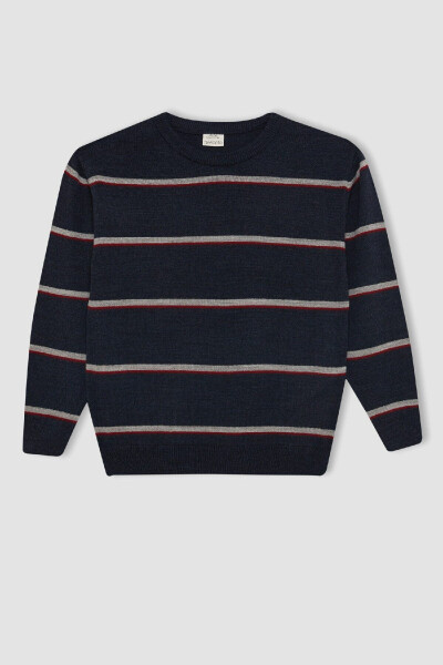 Boys' Striped Bike Neck Sweater C9661A824AU - 1