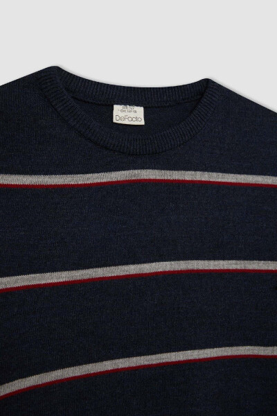 Boys' Striped Bike Neck Sweater C9661A824AU - 2