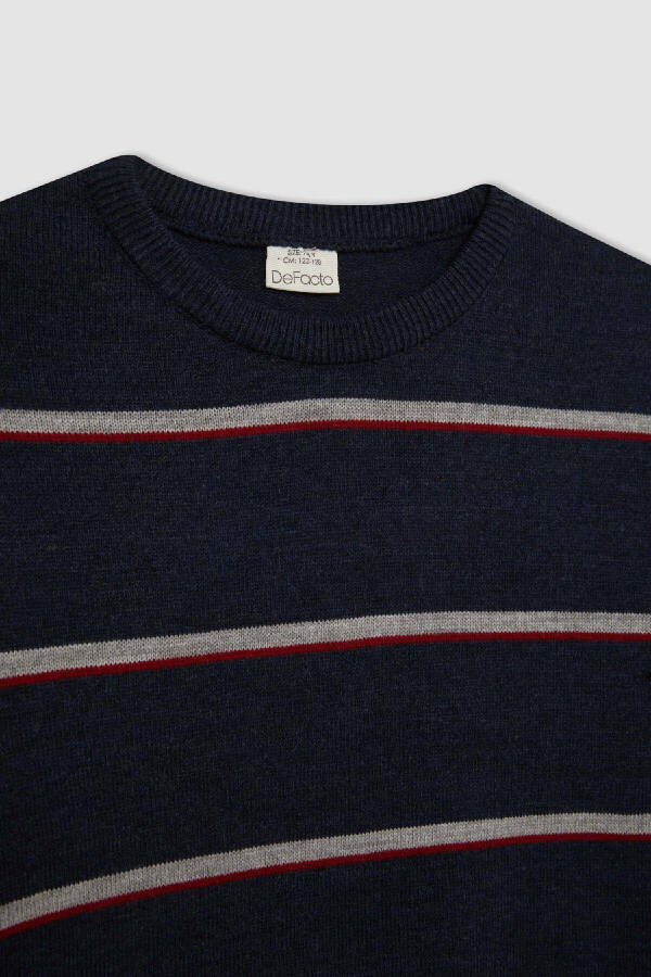 Boys' Striped Bike Neck Sweater C9661A824AU - 2