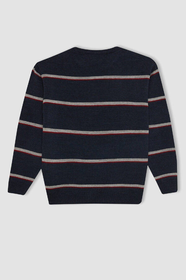 Boys' Striped Bike Neck Sweater C9661A824AU - 3