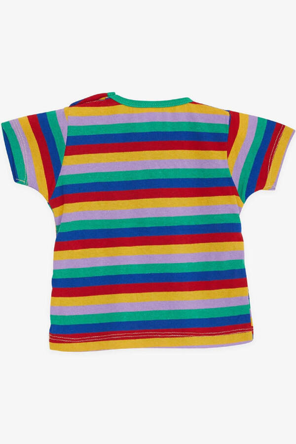 Boy's Striped Dog Print Multicolor T-Shirt (1-4 Years) - 5