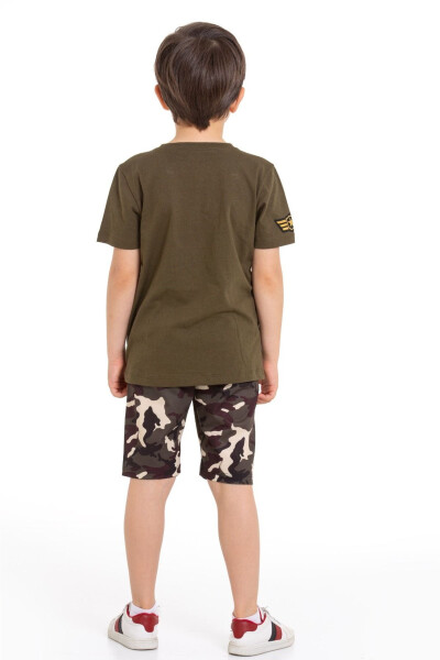 Boys' Summer Camouflage Patterned Capri Suit - 3