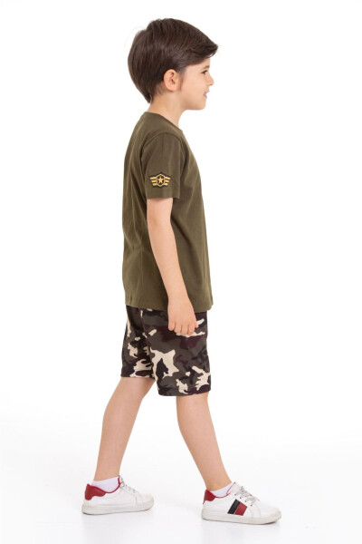 Boys' Summer Camouflage Patterned Capri Suit - 4