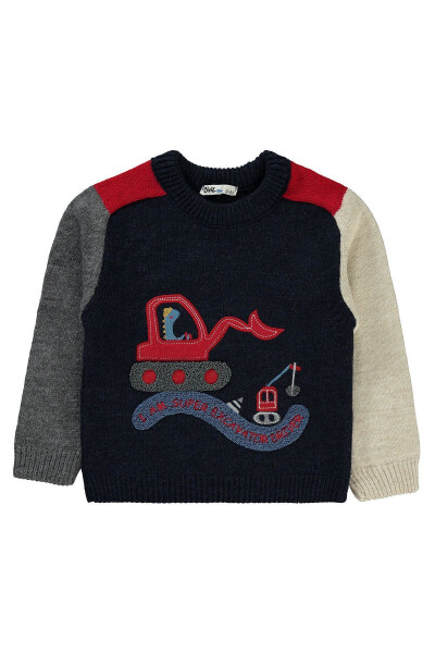 Boys' Sweater 2-5 Years Navy Blue - 5