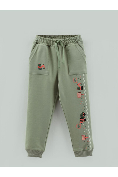 Boy's Sweatpants with Car Pattern and Pockets - 4