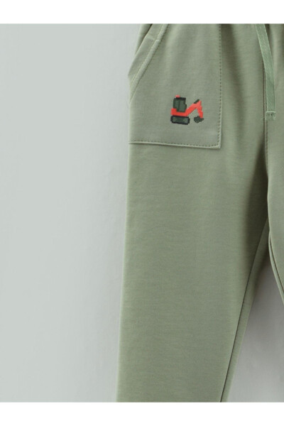 Boy's Sweatpants with Car Pattern and Pockets - 5