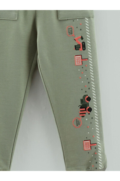 Boy's Sweatpants with Car Pattern and Pockets - 3