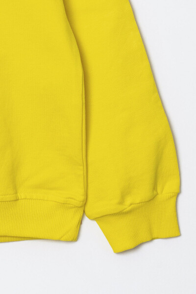 Boys Yellow Crew Neck Basic 5-13 Years Sweatshirt - 3535-10 - 3