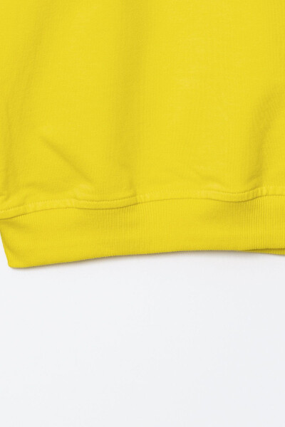 Boys Yellow Crew Neck Basic 5-13 Years Sweatshirt - 3535-10 - 4