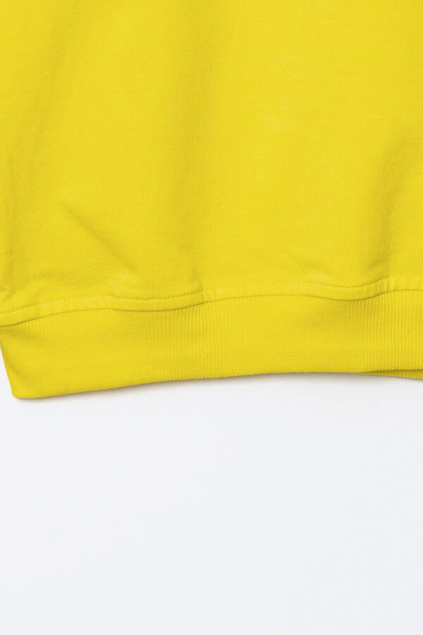 Boys Yellow Crew Neck Basic 5-13 Years Sweatshirt - 3535-10 - 4