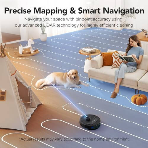 BPMIO Robot Vacuum and Mop Combo 5500Pa Max Suction with LiDAR Navigation Smart Mapping, 120 Min Runtime Customized Cleaning Schedule, Works with Alexa/WiFi/App, Great for Pet Hair, Carpet, Hard Floor - 3