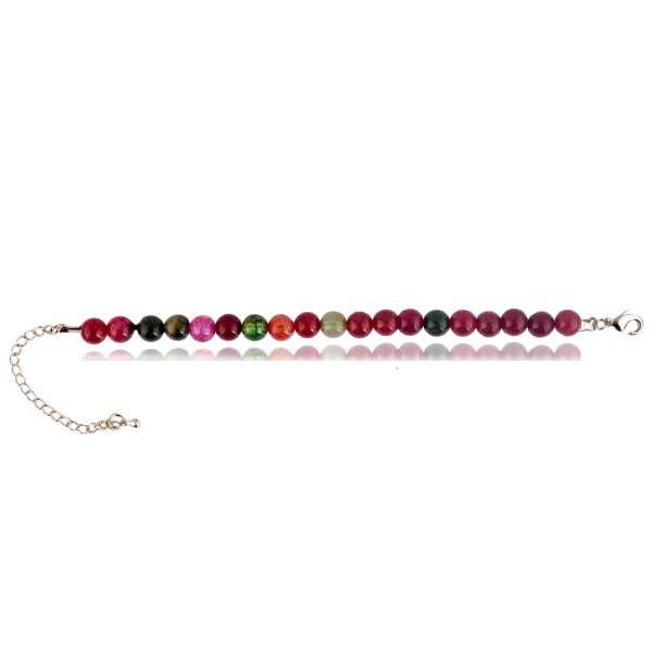 Bracelet for Women, Mixed Color Agate Natural Stone - 3