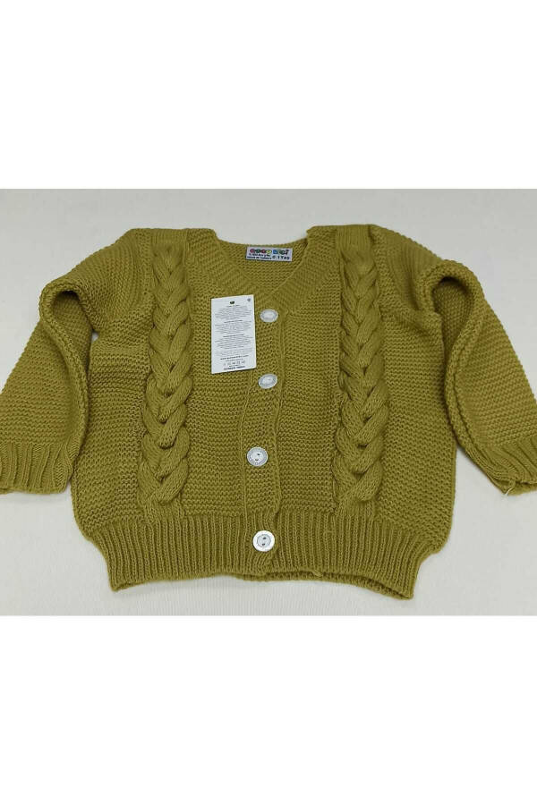 Braided Hair Baby Girl Knit Cardigan - 1