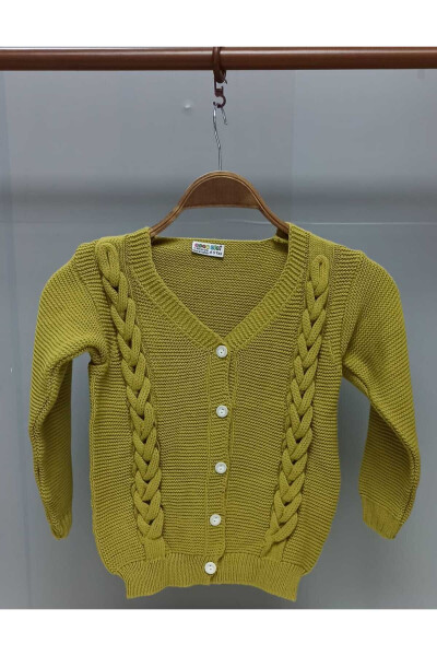 Braided Hair Baby Girl Knit Cardigan - 2