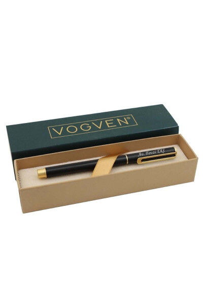 Brand Name Custom Name Custom Gold Detailed Thin Roller Pen - 1