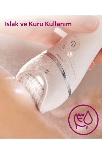 BRE700/05 Epilator (Face+Underarm+Bikini Area+Leg) Wet-Dry, Illuminated, Cordless - 6