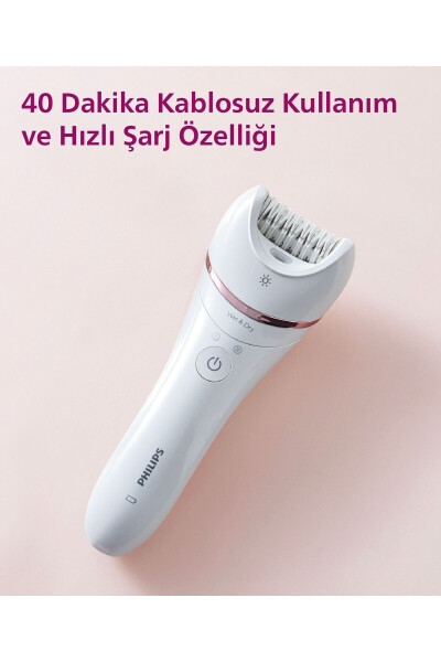 BRE700/05 Epilatör (Yüz+Koltuk altı+Bikini Bölgesi+Bacak)Islak-Kuru,Işıklı,Kablosuz - 4