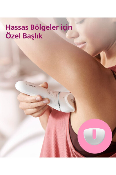 BRE700/05 Epilatör (Yüz+Koltuk altı+Bikini Bölgesi+Bacak)Islak-Kuru,Işıklı,Kablosuz - 5