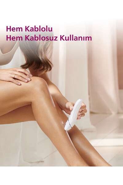 BRE700/05 Epilatör (Yüz+Koltuk altı+Bikini Bölgesi+Bacak)Islak-Kuru,Işıklı,Kablosuz - 10