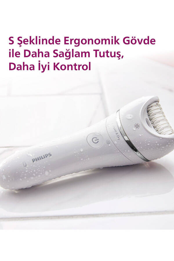 BRE720/05 Epilator (Face+Underarms+Bikini Area+Legs) Wet & Dry, Illuminated, Cordless - 12