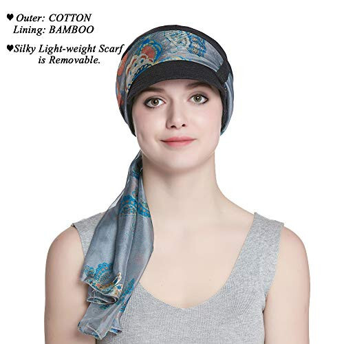 Breathable Viscose Lined Cotton Hat and Scarf Set for Women - 2