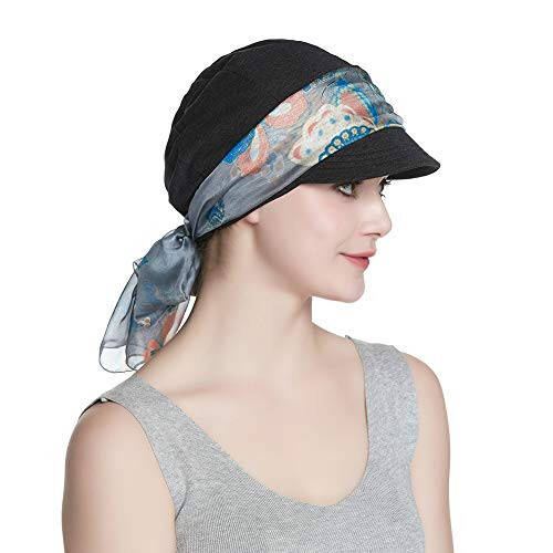 Breathable Viscose Lined Cotton Hat and Scarf Set for Women - 4