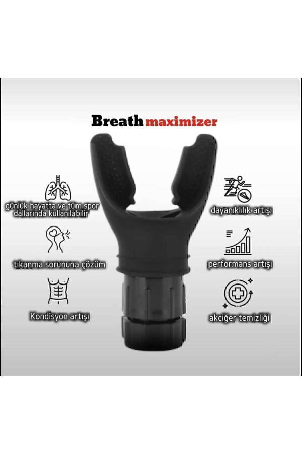 Breathmaximizer (DEMİR AKCİĞER) Nefes Egzersiz Aleti Kondisyon/dayanıklılık Geliştirici (SİYAH) - 24