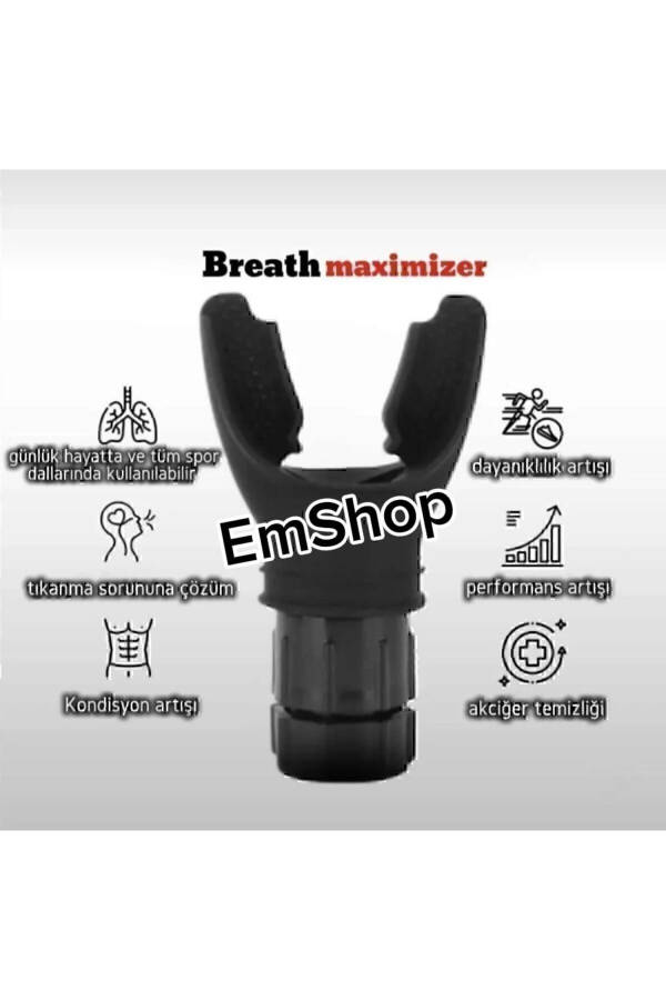 Breathmaximizer (DEMİR AKCİĞER) Nefes Egzersiz Aleti Kondisyon/dayanıklılık Geliştirici (SİYAH) - 17