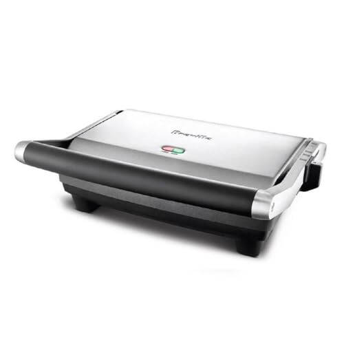 Breville Panini Press Duo 1500-Watt Nonstick, Brushed Stainless Steel - 1