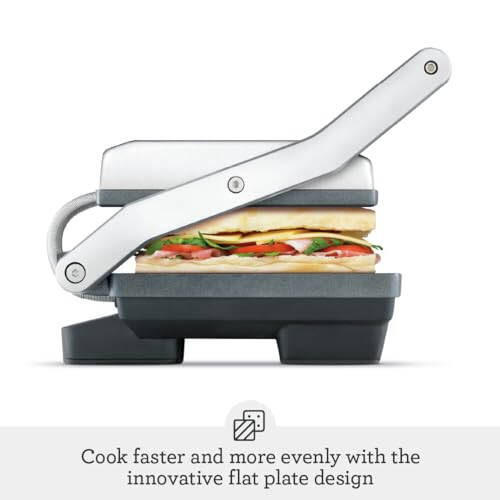 Breville Panini Press Duo 1500-Watt Nonstick, Brushed Stainless Steel - 3