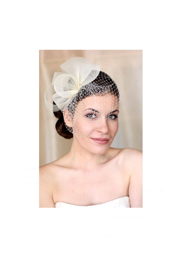 Bridal Cap, Wedding Hat Bridal Pointed Veil Bridal Veilet, Veilet Cap Bridal Hat - 1