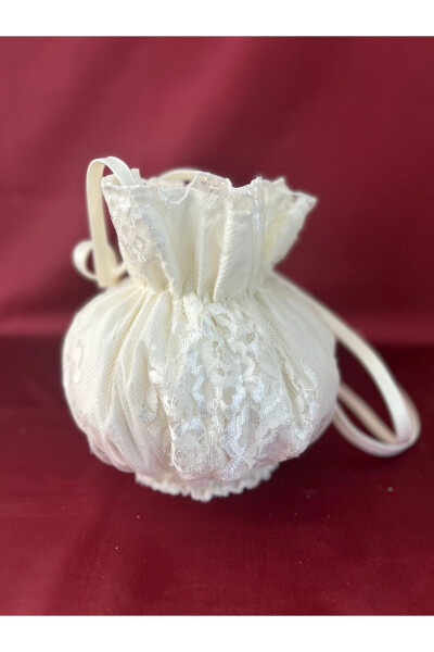 Bridal Jewelry Handbag with Lace Covering - 4