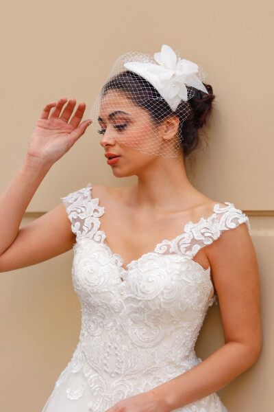 Bridal Veil, Hat, Wedding and Outdoor Photo Shoot Hat - 3