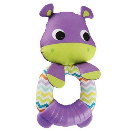 Bright Starts Cute Rattle & Teether Friend Hippo - 1