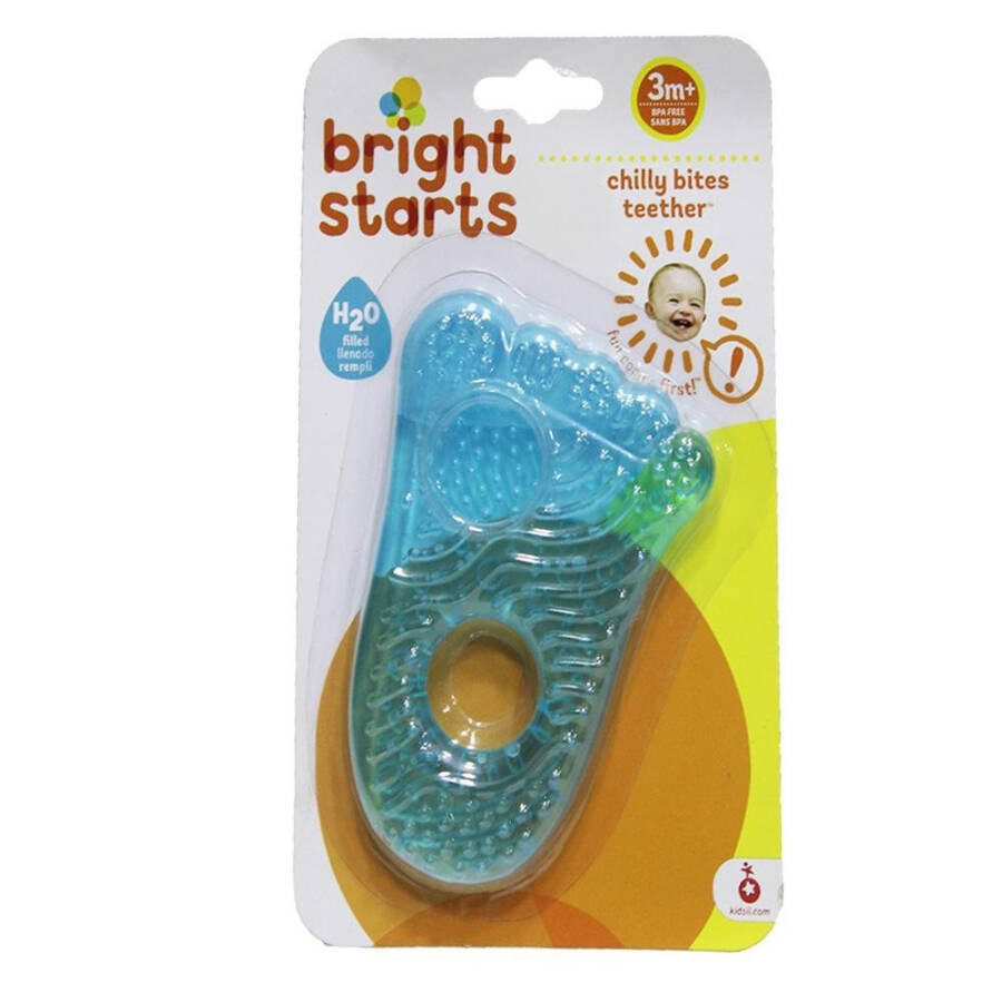 Bright Starts Foot Shaped Teether - Blue - 6