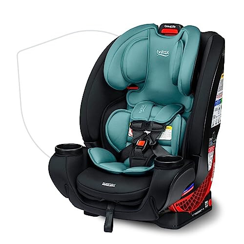 Britax One4Life Dönüştürülebilir Araba Koltuğu, 5 ile 120 Pound Arası 10 Yıl Kullanım, Arkasına Bakacak Bebek Koltuğundan İleriye Bakacak Takviye Koltuğuna Dönüşür, Makinede Yıkanabilir Kumaş, Jade Onyx - 1